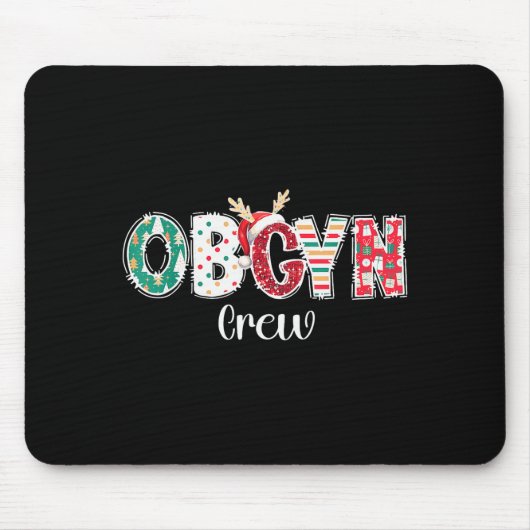 Christmas Obgyn Crew Obstetrics Ob Gyn Group Team Mousepad (Vorne)