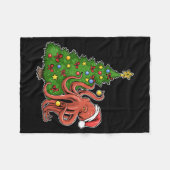 Christmas Octopus Fleecedecke (Vorderseite (Horizontal))