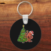 Christmas Octopus  Schlüsselanhänger (Vorderseite)