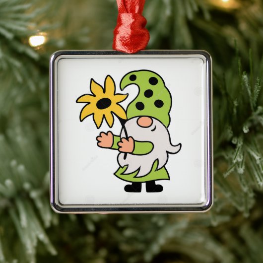 **CHRISTMAS oder SPRINGTIME GNOME** ORNAMENT Aus Metall (Baum)
