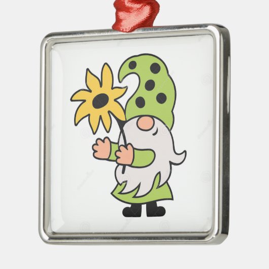 **CHRISTMAS oder SPRINGTIME GNOME** ORNAMENT Aus Metall (Links)
