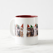 Christmas of cat - zweifarbige tasse (Vorderseite Links)