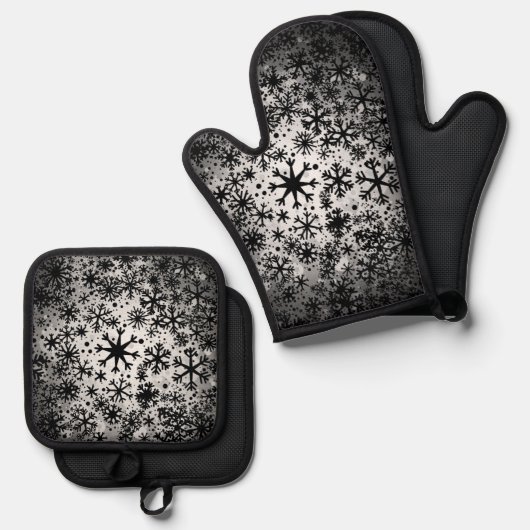 Christmas Ofenhandschuh & Topflappen-Set (Vorderseite/Rückseite)