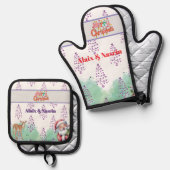 Christmas ofenhandschuh & Topflappen-Set (Vorderseite/Rückseite)