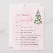Christmas Oh Baby True oder False Baby Shooting Ga Einladung (Vorderseite)
