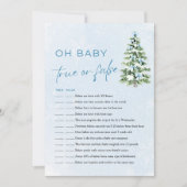 Christmas Oh Baby True or False Baby Shower Game Einladung (Vorderseite)