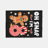 Christmas Oh Snap 8 Year Old Gingerbread Man 8th B Fleecedecke (Vorderseite (Horizontal))