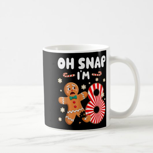 Christmas Oh Snap 8 Year Old Gingerbread Man 8th B Kaffeetasse (Rechts)