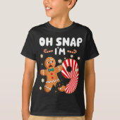 Christmas Oh Snap 9 Year Old Gingerbread Man 9th B T-Shirt (Vorderseite)