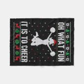 Christmas Oh What Fun It Is To Cheer - Cheerleadin Fleecedecke (Vorderseite (Horizontal))