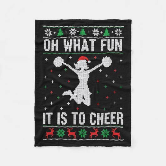 Christmas Oh What Fun It Is To Cheer - Cheerleadin Fleecedecke (Vorderseite)