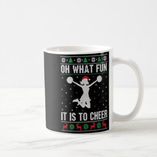 Christmas Oh What Fun It Is To Cheer - Cheerleadin Kaffeetasse (Rechts)