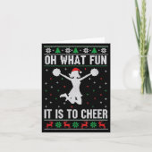 Christmas Oh What Fun It Is To Cheer - Cheerleadin Karte (Vorderseite)