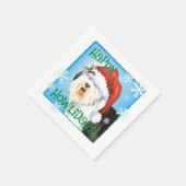 Christmas Old English Sheepdog Napkins Serviette (Ecke)