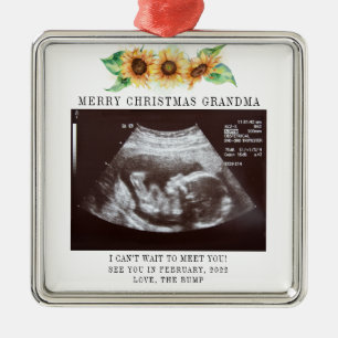 Christmas Oma Baby Foto Sonnenblume Ornament Aus Metall
