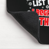 Christmas On Naughty List Regret Nothing Xmas Men Mousepad (Ecke)