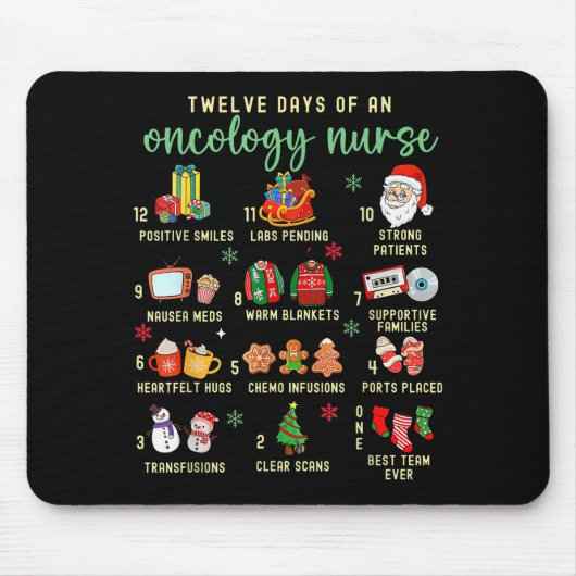Christmas Oncology Rn Nurse 12 Days Of An Oncology Mousepad (Vorne)