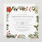 Christmas Open House Party Invitation (Vorne/Hinten)