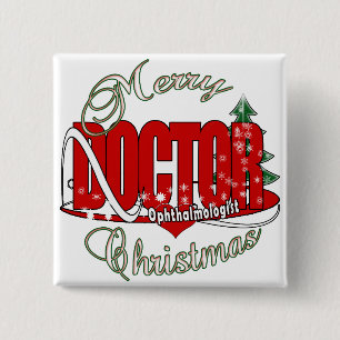 CHRISTMAS Ophthalmologe Augenarzt Button