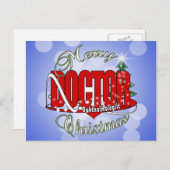 CHRISTMAS Ophthalmologe Augenarzt Feiertagspostkarte (Vorne/Hinten)