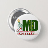 CHRISTMAS OPHTHALMOLOGIST BUTTON (Vorne & Hinten)