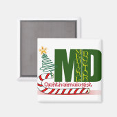 CHRISTMAS OPHTHALMOLOGIST MAGNET (Vorderseite/Rückseite)