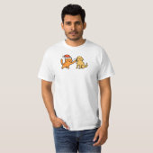 Christmas Orange Cat and Golden Retriever T-Shirt (Vorne ganz)
