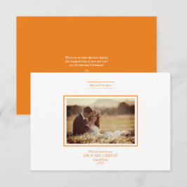 Christmas Orange Chic Newlyweds Foto Wedding