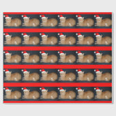 Christmas Orange Tabby Cat Geschenkpapier (Flach)