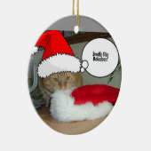 Christmas Orange Tabby Cat Keramik Ornament (Rechts)