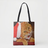 Christmas Orange Tabby Cat Tasche (Vorderseite)