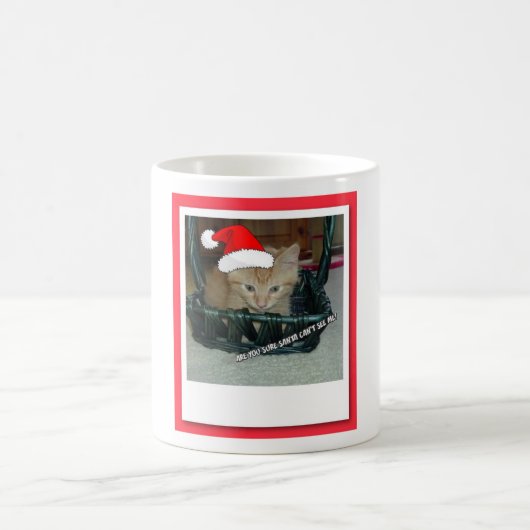 Christmas Orange Tabby Kitten Kaffeetasse (Mittel)