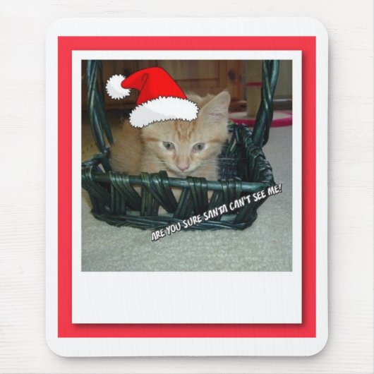 Christmas Orange Tabby Kitten Mousepad (Vorne)