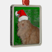 Christmas Orange Tabby Kitty Cat Ornament Aus Metall (Rechts)