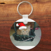 Christmas Orange Tabby Kitty Cat Schlüsselanhänger (Vorderseite)