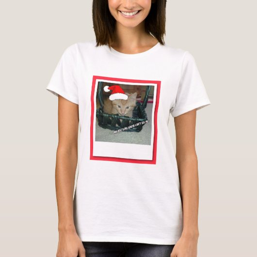 Christmas Orange Tabby Kitty Cat T-Shirt (Vorderseite)