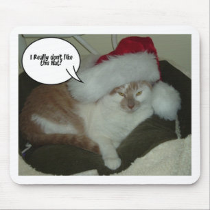 Christmas Orange Tabby Mousepad