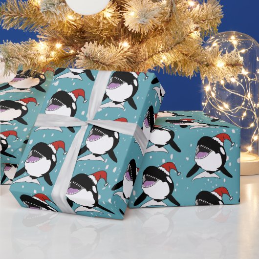 Christmas Orca Killer Whale Geschenkpapier (Feiertage)