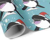 Christmas Orca Killer Whale Geschenkpapier (Rolleneckpunkt)