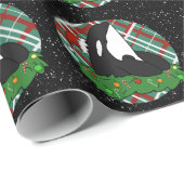 Christmas Orca Killer Whale  Geschenkpapier (Rolleneckpunkt)
