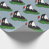 Christmas Orca Killer Whale Geschenkpapier (Ecke)
