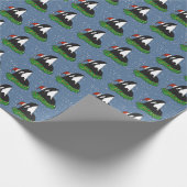 Christmas Orca Killer Whale  Geschenkpapier (Ecke)