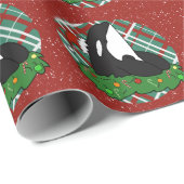 Christmas Orca Killer Whale Geschenkpapier (Rolleneckpunkt)