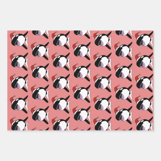 Christmas Orca Killer Whale Geschenkpapier Set (Vorderseite 2)