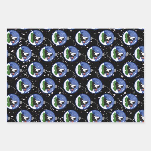 Christmas Orca Killer Whale Geschenkpapier Set (Vorderseite)