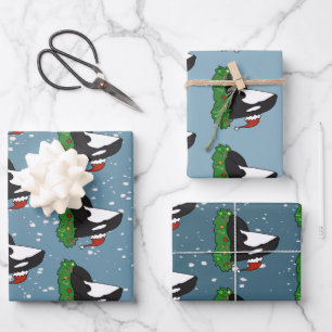 Christmas Orca Killer Whale Geschenkpapier Set