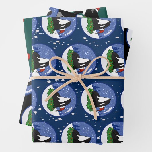 Christmas Orca Killer Whale Geschenkpapier Set (Beispiel)