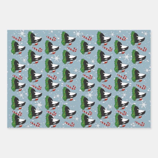Christmas Orca Killer Whale Geschenkpapier Set (Vorderseite)