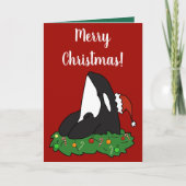 Christmas Orca Killer Whale Karte (Vorderseite)
