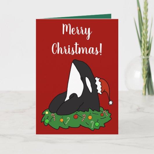 Christmas Orca Killer Whale Karte (Vorderseite)